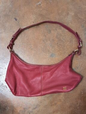 Red Cowhide Leather Shoulder Bag by The Sak